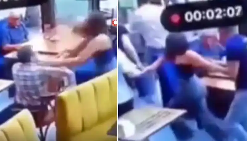 Garsona Tokat Atan Müşteri, Restoranın Tekme Tokat İntikamından Kaçamadı
